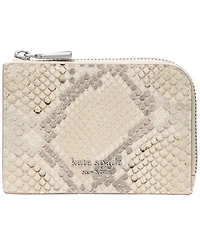 kate spade new york Snake Embossed Zip Card Case