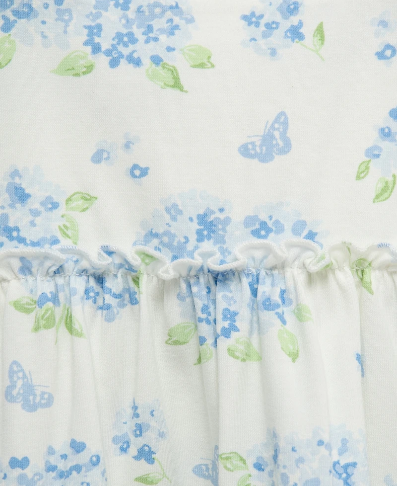 Little Me Baby Girls' Floral Print Dress, Cardigan and Diaper Cover, 3-Piece Set