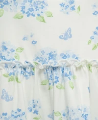 Little Me Baby Girls' Floral Print Dress, Cardigan and Diaper Cover, 3-Piece Set