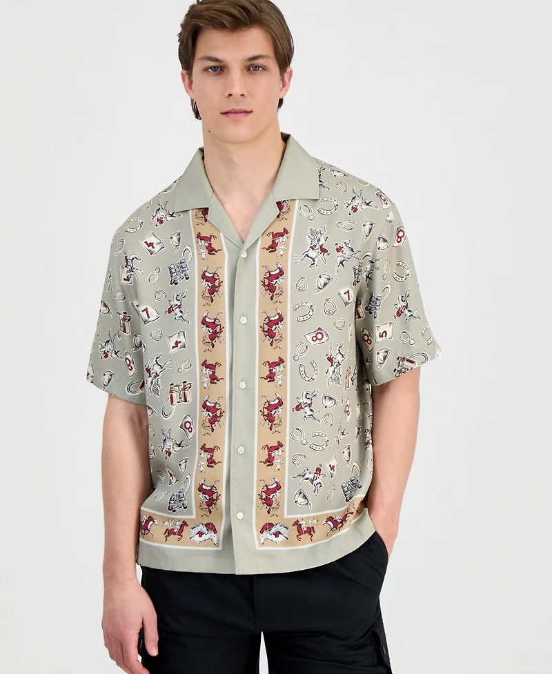 Hugo Boss Men's Espino Short-Sleeve Printed Shirt