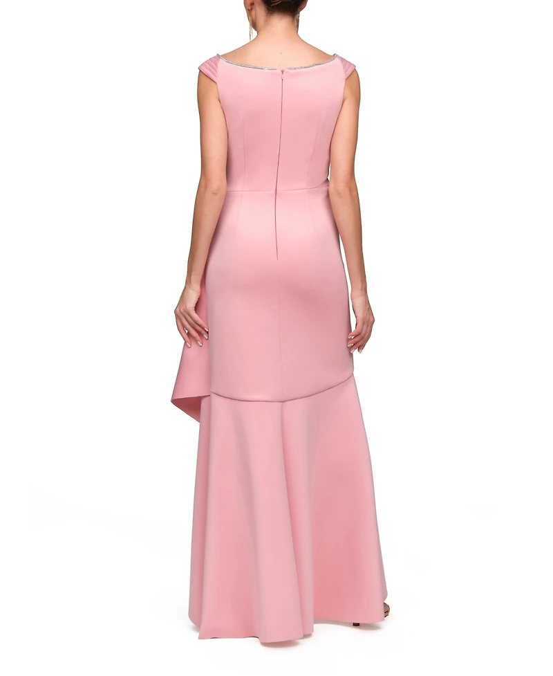 Js Collections Women's V-Neck Marla High Low Gown