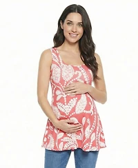 24seven Comfort Apparel Women's and Plus Maternity Tunic Tank Top