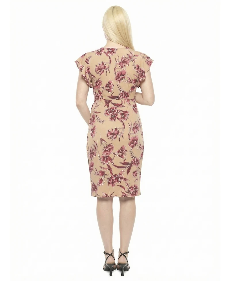 24seven Comfort Apparel Women's and Plus Maternity Wrap Dress