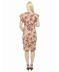 24seven Comfort Apparel Women's and Plus Maternity Wrap Dress