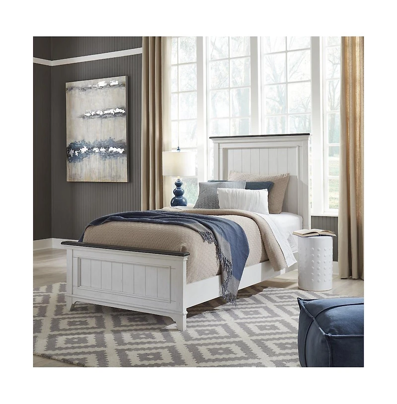 Liberty Furniture Industries, Inc Twin Panel Bed in Poplar & Rubberwood Solids