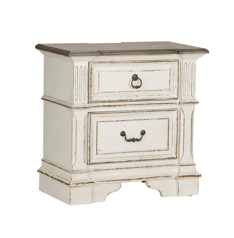 Liberty Furniture Industries, Inc Abbey Park 2 Drawer Night Stand w/ Charging Station