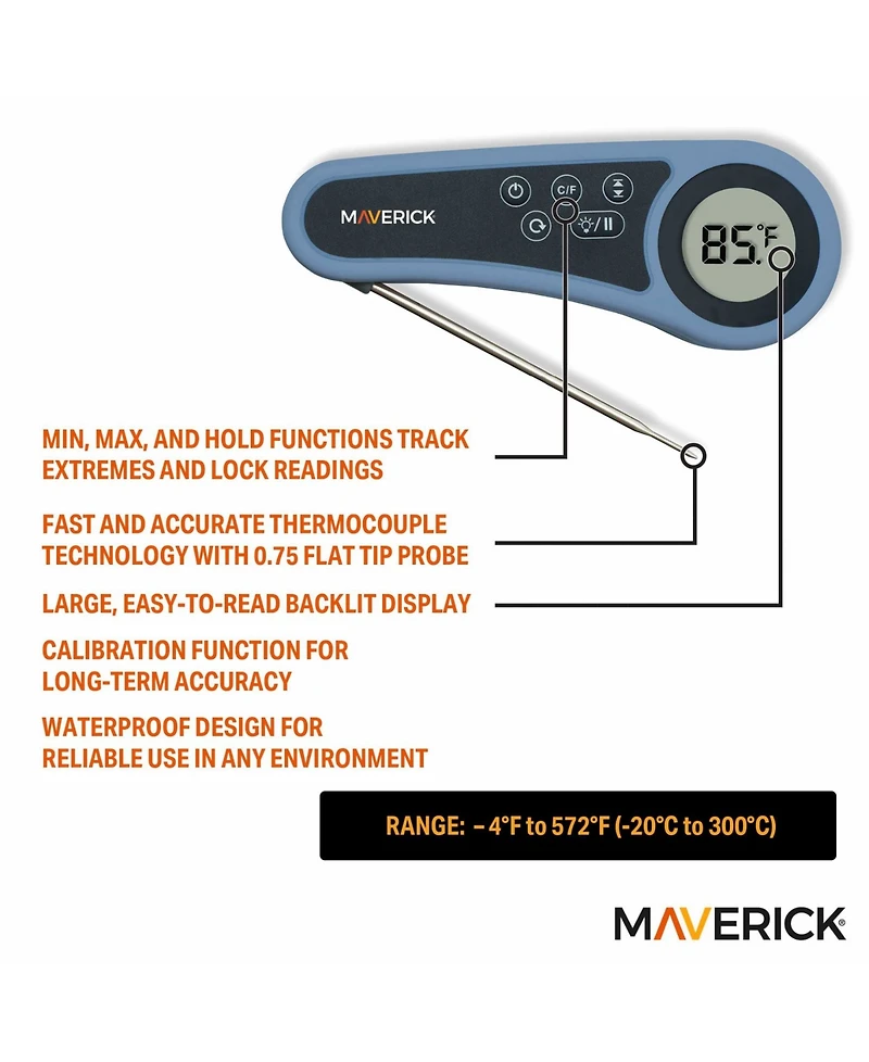 Maverick Rain Drop Waterproof Thermocouple Thermometer