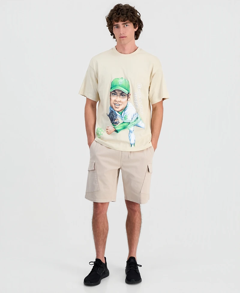 Big League Chew Men's Oversized-Fit Ground Ball Graphic T-Shirt