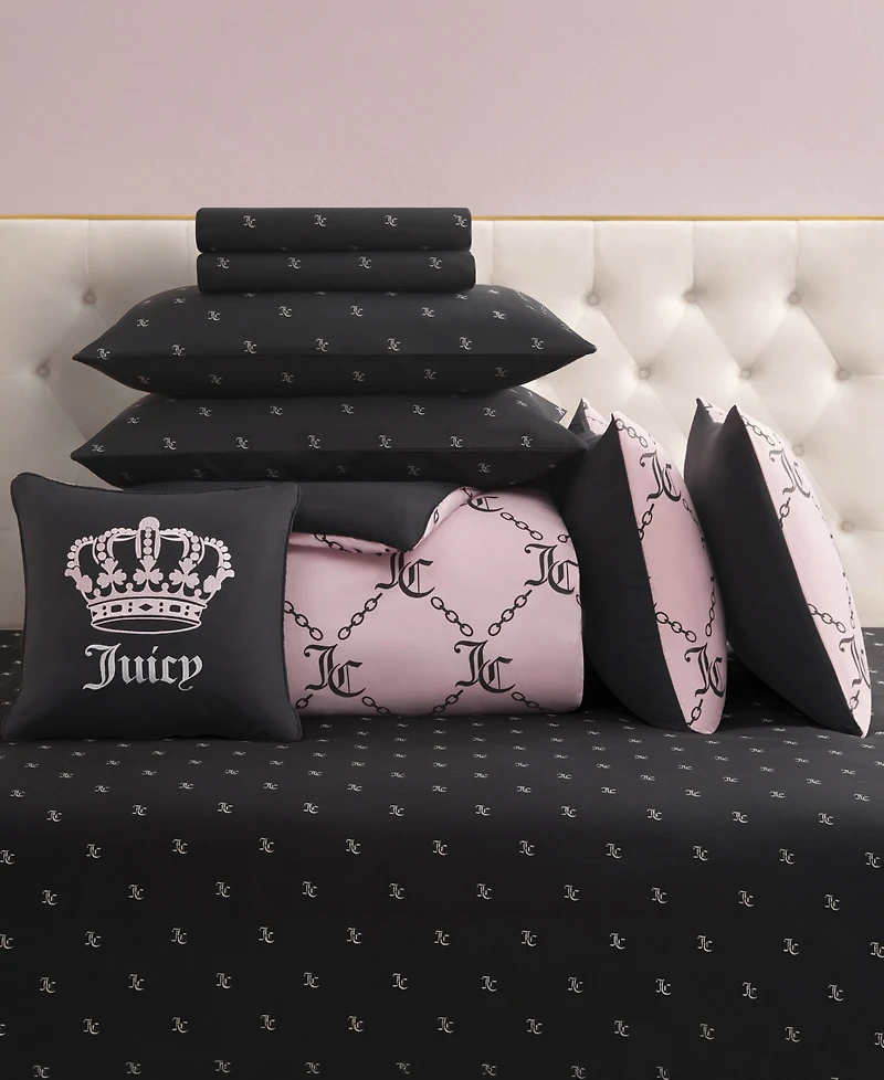 Juicy Couture Logo Link 8-Pc. Comforter Set