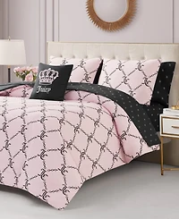 Juicy Couture Logo Link 6-Pc. Comforter Set, Twin