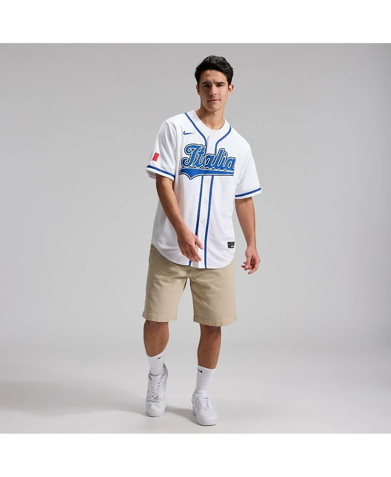 Nike Men's White Italy Baseball 2026 World Classic Stadium Jersey