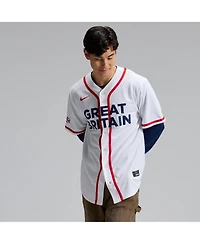 Nike Men's White Great Britain Baseball 2026 World Baseball Classic Stadium Jersey