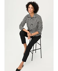 Olsen Women's Modern Zebra Knit Cardigan