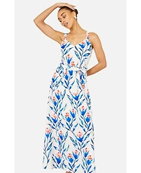 Yumi Women's Floral Print Maxi Sun Dress