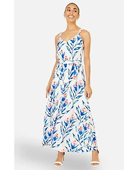 Yumi Women's Floral Print Maxi Sun Dress