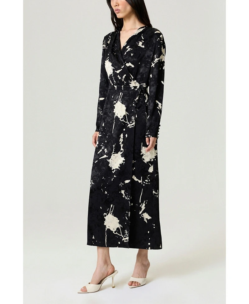 Nocturne Women's Printed Wrap Maxi Dress