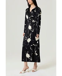 Nocturne Women's Printed Wrap Maxi Dress