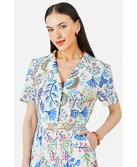 Yumi Women's Paisley Retro Print Playsuit