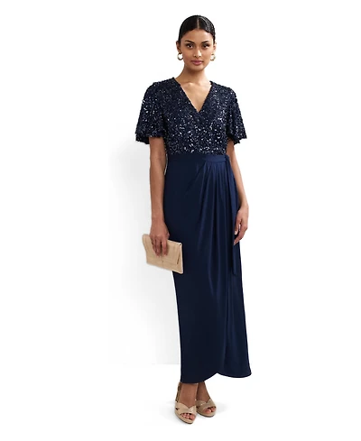 Phase Eight Women's Janessa Sequin Wrap Maxi Dress
