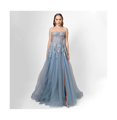 Bariano Women's Emmy Strapless Ball Gown