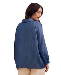 Celtic & Co. Women's Drapey Pop Over Blouse