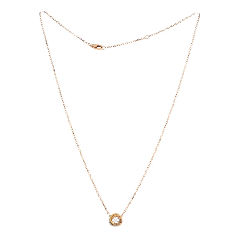 Pre-Owned Cartier Trinity Diamond Pendant Necklace