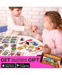 Quokka Wooden Puzzles for Toddlers 1-2 – Pegged Puzzles Animal Sea