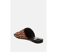 Rag & Co Women's Panthera Leopard Print Slider Flats