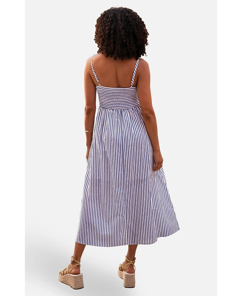 Yumi Women's Cotton Midi Sun Dress