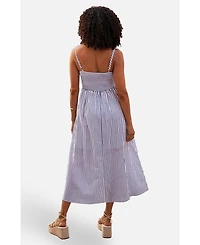 Yumi Women's Cotton Midi Sun Dress