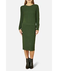 Yumi Women's Sleeve Button Detail Jumper
