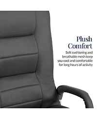 Best Choice Products 360-Degree Swivel Gaming Floor Chair w/ Armrest Handles, Foldable Adjustable Back