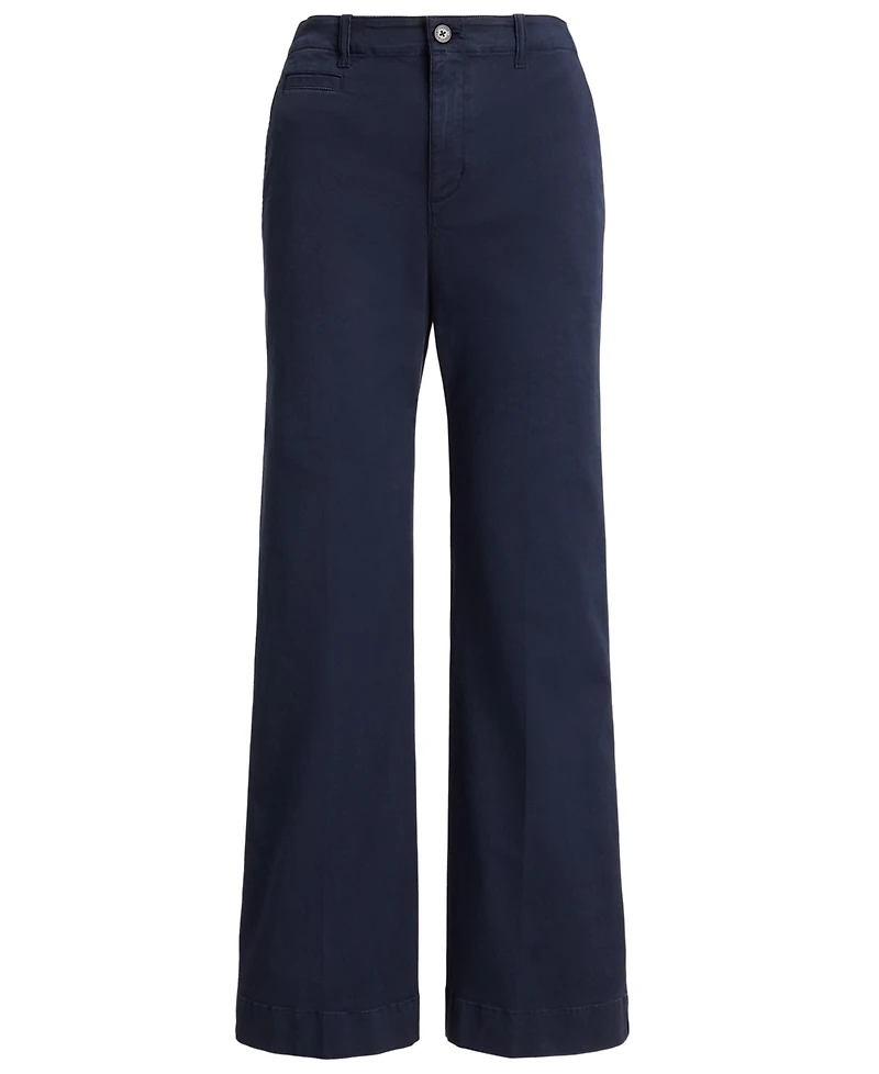 Lauren Ralph Petite High-Rise Flare Chino Pants