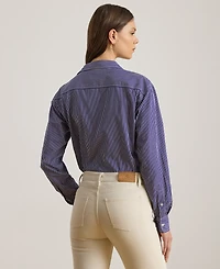 Lauren Ralph Petite Striped Long-Sleeve Shirt