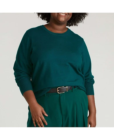 Universal Standard Women's Plus Fine Knit Crew Sweater