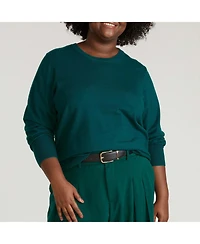 Universal Standard Women's Plus Fine Knit Crew Sweater