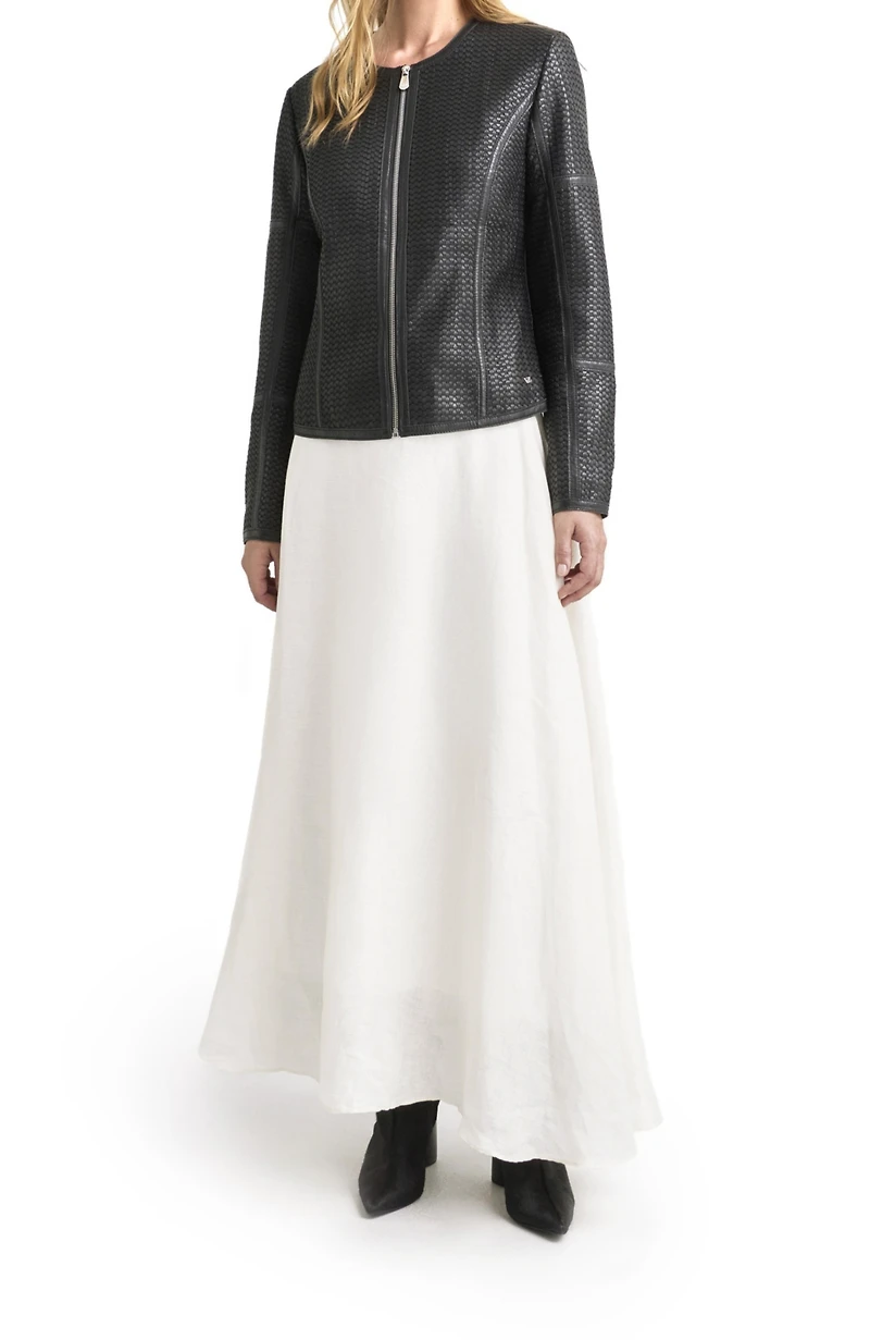 Velez Women's Woven Leather Jacket
