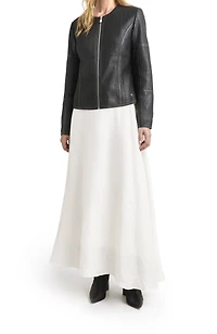 Velez Women's Woven Leather Jacket