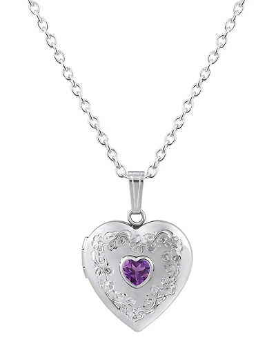 Macy's Created Sapphire (5/8 ct. t.w.) Pendant Necklace Sterling Silver (Also Available Multi-Stones)