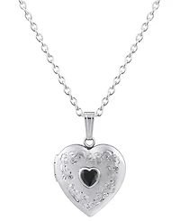 Macy's Created Sapphire (5/8 ct. t.w.) Locket Pendant Necklace Sterling Silver (Also Available Multi-Stones)