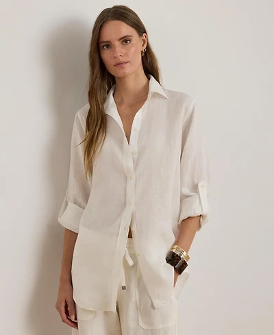 Lauren Ralph 100% Linen Shirt