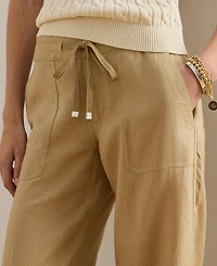 Lauren Ralph Wide-Leg 100% Linen Pants