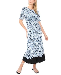 Vince Camuto Women's Short-Sleeve Cross-Over Maxi Dress