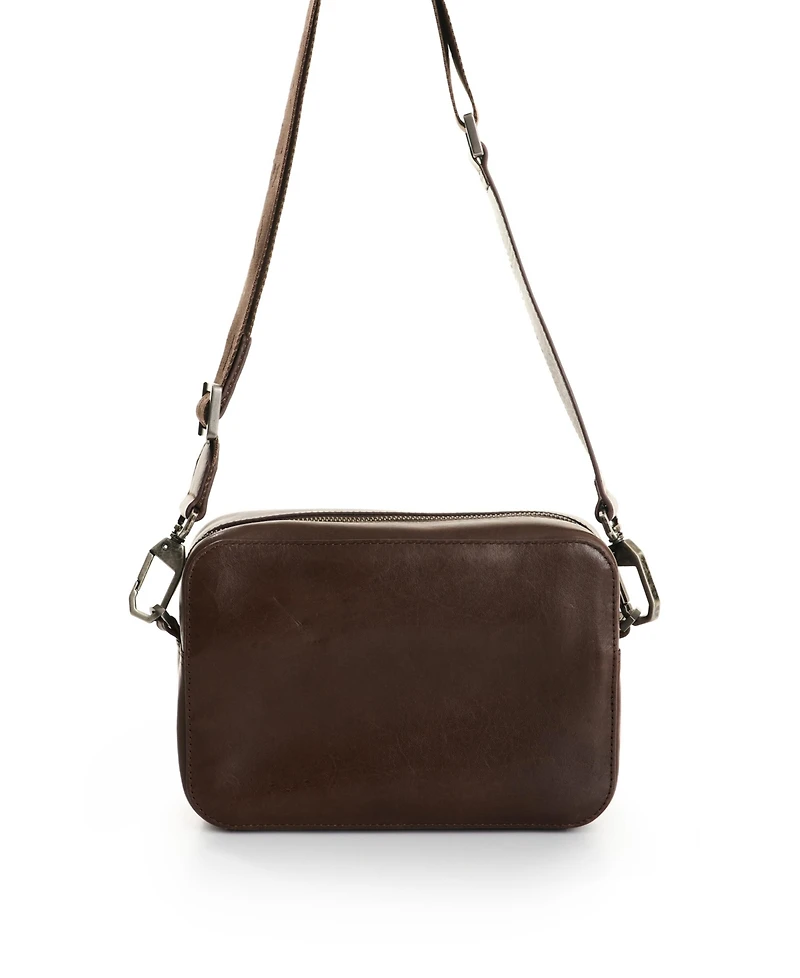 Velez Leather Crossbody Bag with Adjustable Straps
