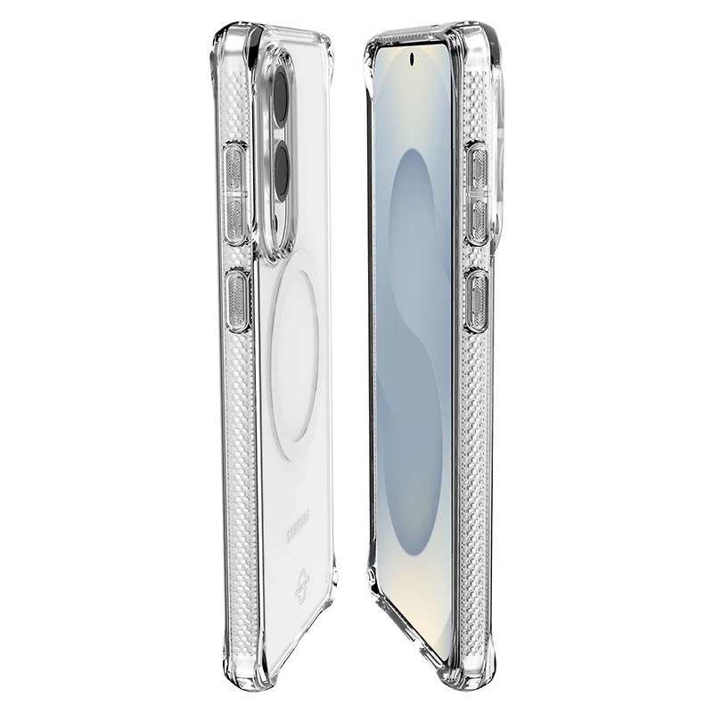 ITSkins Hybrid_R Clear MagSafe Case for Samsung Galaxy S25 Edge