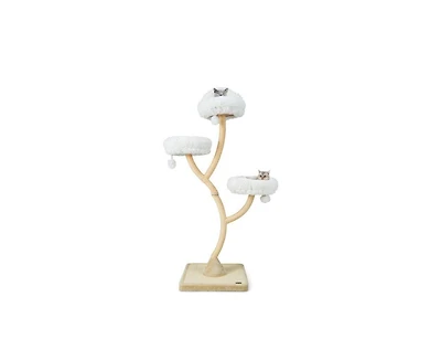 Aostirmotor 70" Cat Tower, 4-Layer Activity Tree with 3 Perches & Hanging Balls for Indoor Cats