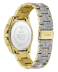 Guess Women's Floral Print Stainless Steel Multi-Function Watch, 38mm