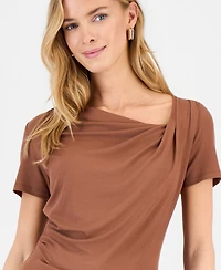 I.n.c. International Concepts Women's Asymmetric-Neck Top, Exclusively at Macy's