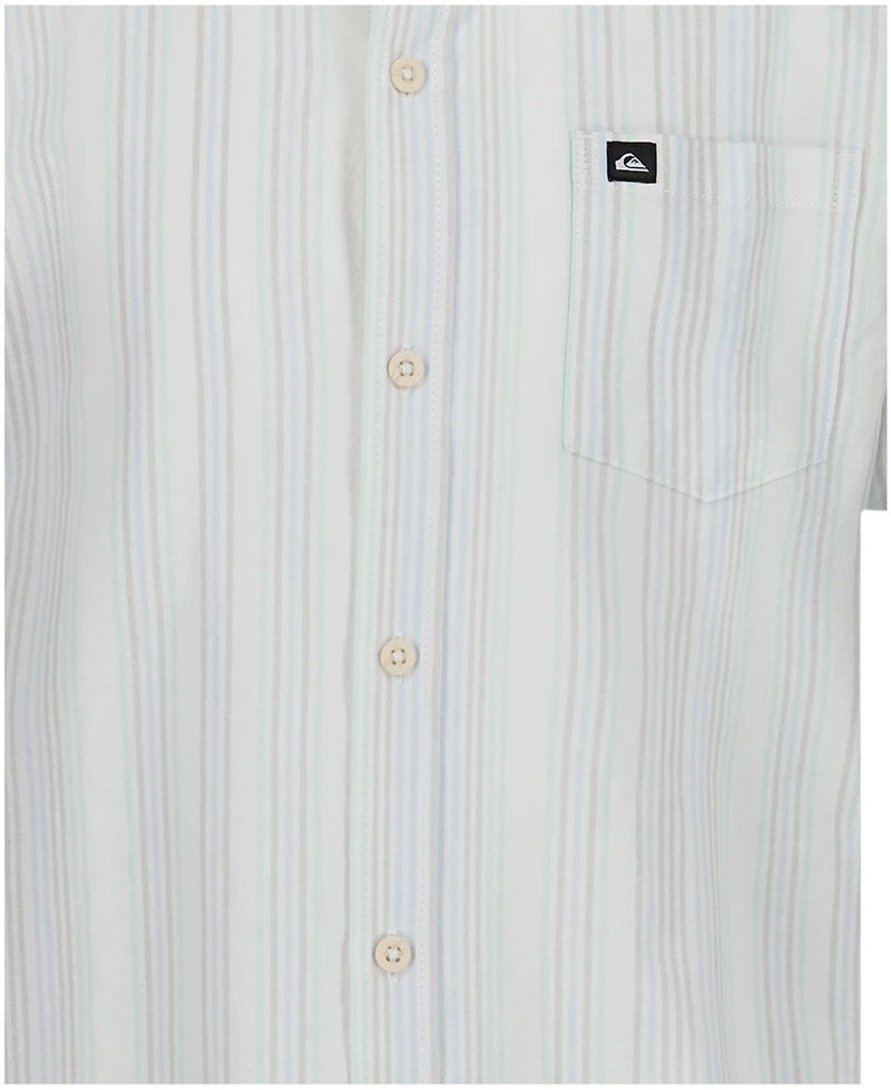 Quiksilver Boys' 8-20 Island Stripe Button-Up Shirt