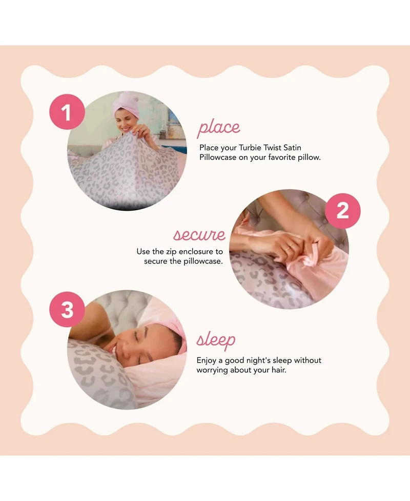 Turbie Twist Satin Pillowcase - 2 Pack